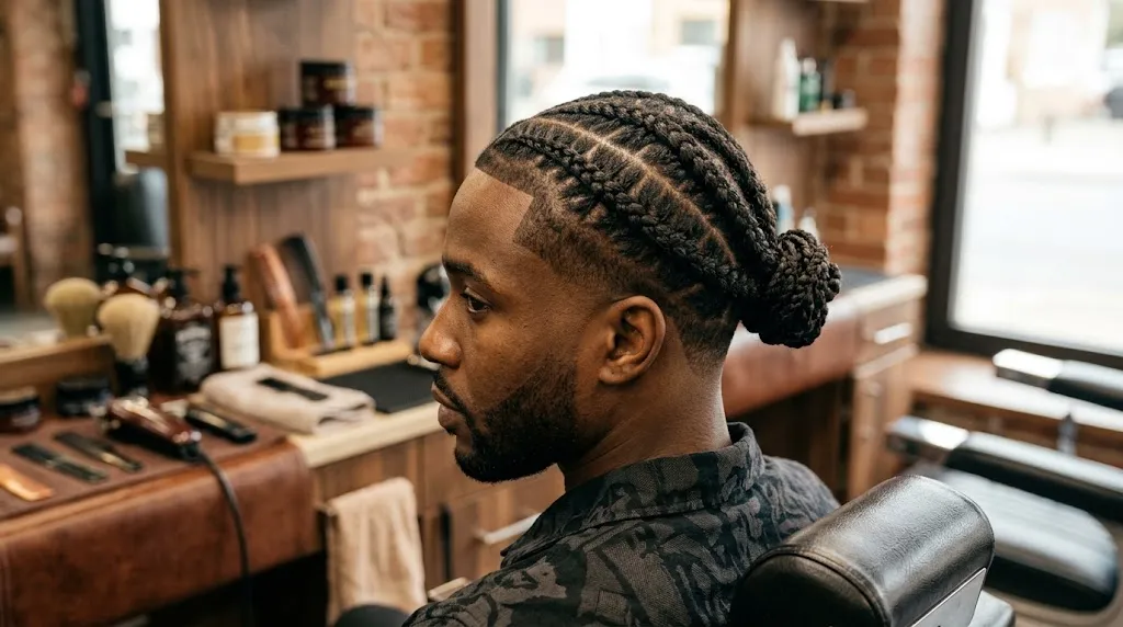 Cross Braids With a Bun