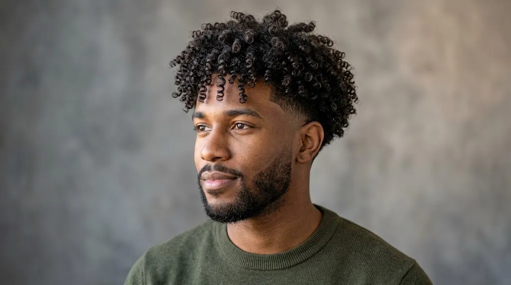 Curly Taper Fade