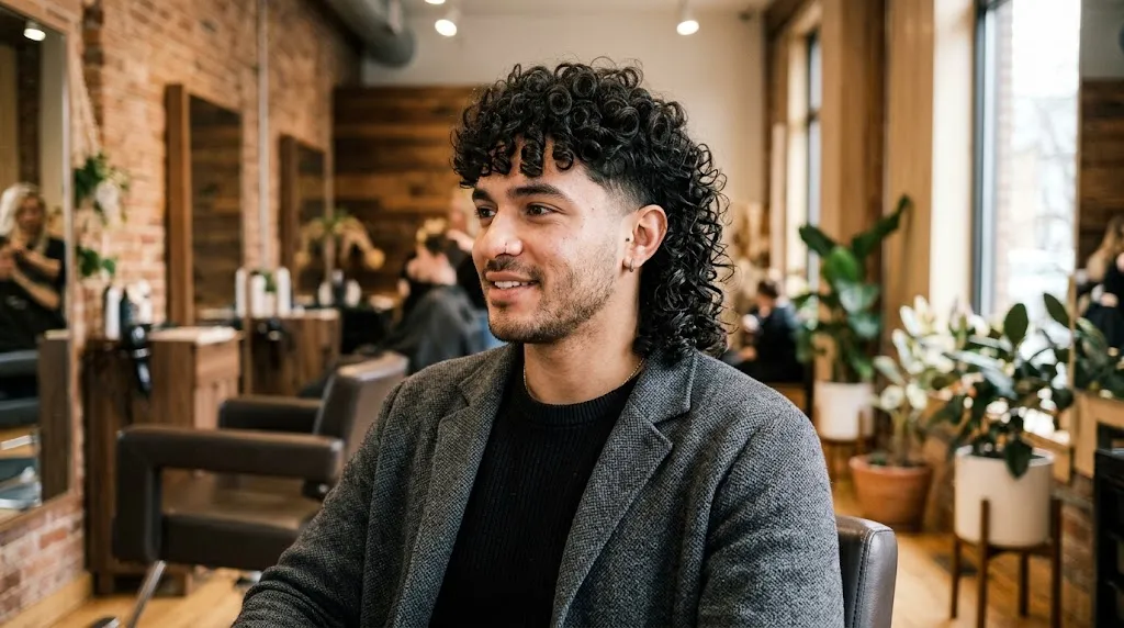 Modern Curly Mullet